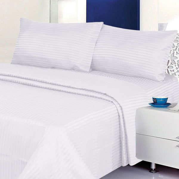 100% Cotton Sateen Striped Sheet Set