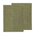 100% Cotton Thick & Absorbent Reversible Checkered Bath Mats - Set Of 2 (Set of 2)