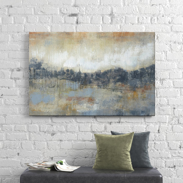 " Cool Grey Horizon I " Painting Print