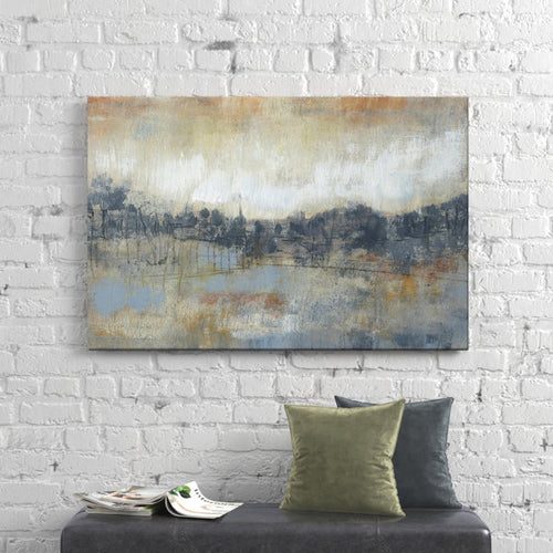 " Cool Grey Horizon I " Painting Print