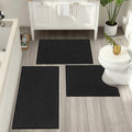Ebern Designs 3 Piece Soft Absorbent Microfiber Bath Rug Set With Non Slip Backing