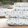 4 Piece Floral Blossoms Patterned Bed Sheet Set