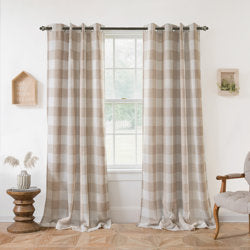 Adamantini Plaid Blackout Thermal Grommet Curtain Panels (Set of 2)