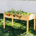 Archbald 49.5" W Solid Cedar Wood Raised Garden Bed with Liner