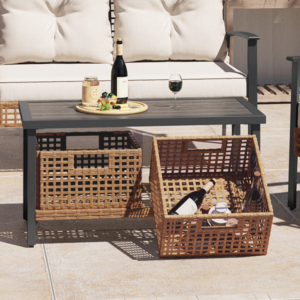 Bayou Breeze 15" Wicker Decorative Basket (Set of 2)