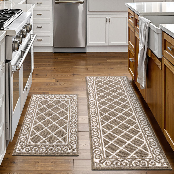 Betio Non-Skid Washable Kitchen Mat (Set of 2)