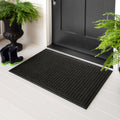 , 3 Sizes Caire Grid Impressions Recycled Rubber All Weather Outdoor Door Mat