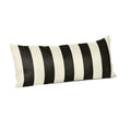 Casual Cushion Outdoor Lumbar Pillow, Striped Sunbrella Fade-Resistant for Patio Furniture & Porch Swings, 22"W x 9"L, 6" thick, Reversible, Maxim Classic