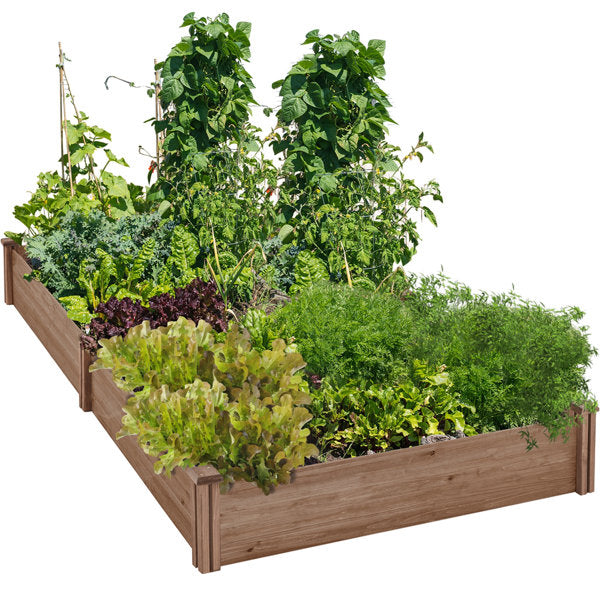 , 2 Sizes Cisbrough Multi-sized Outdoor Fir Wood Elevated Planter Box for Yard