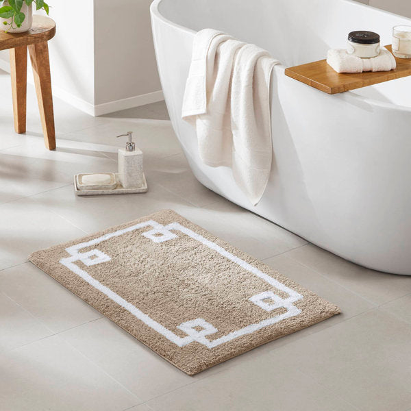 Evan 100% Cotton Tufted Bath Rug with Non-Slip Backing