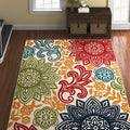 Better Hurry 47 sold in 5 days 6 Sizes Floral Water Resistant Indoor Outdoor Rugs for Patios, Deck, Porch or Entryway