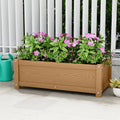 HIKHDPE Planter Box Indoor Outdoor Use Garden Bed for Vegetables, Fruits,Herbs