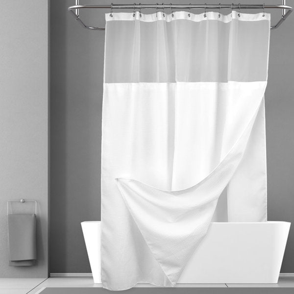 Harnage Shower Curtain with Hooks Included and with Liner Included