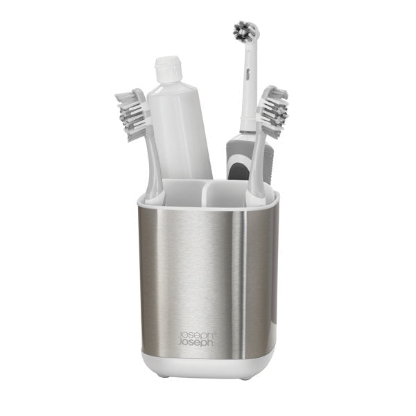 Joseph Joseph EasyStore Stainless Steel Compact Toothbrush Holder