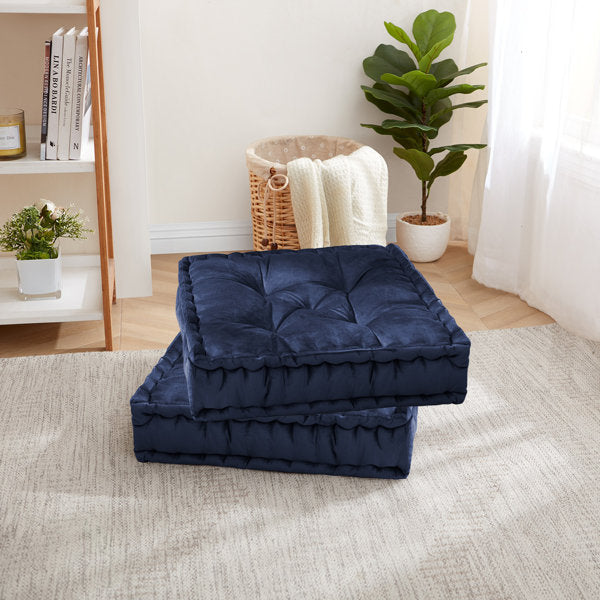 Large Floor Pillow Reversible Meditation Yoga Cushion (Set of 2)