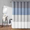 Lush Decor Color Block Ombre Yarn Dyed Cotton Blend Shower Curtain