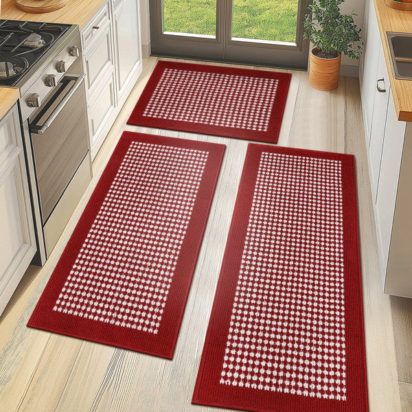 Machine Washable Non-Slip Kitchen Mat (Set of 3)