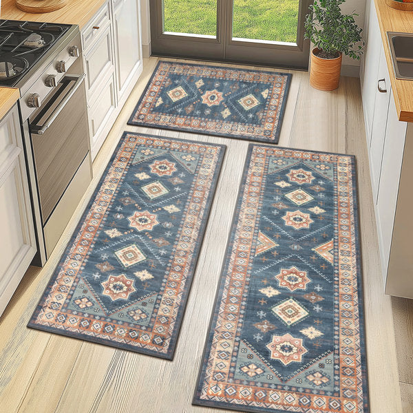Machine Washable Non-Slip Kitchen Mat (Set of 3)