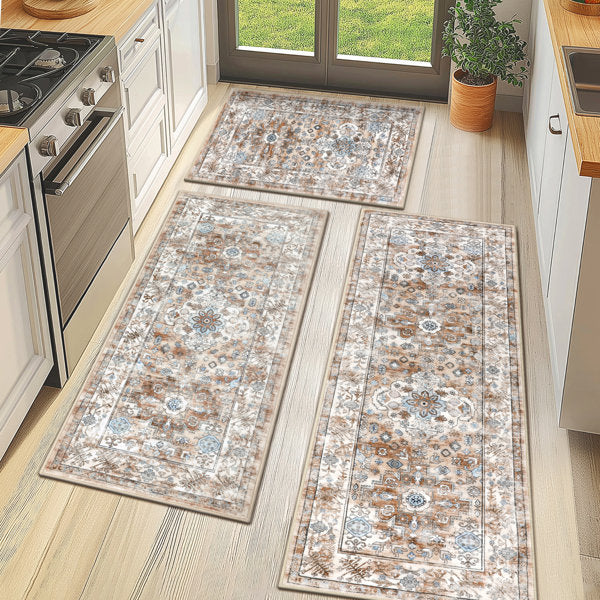 Machine Washable Non-Slip Kitchen Mat (Set of 3)
