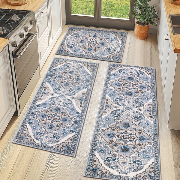 Machine Washable Non-Slip Kitchen Mat (Set of 3)