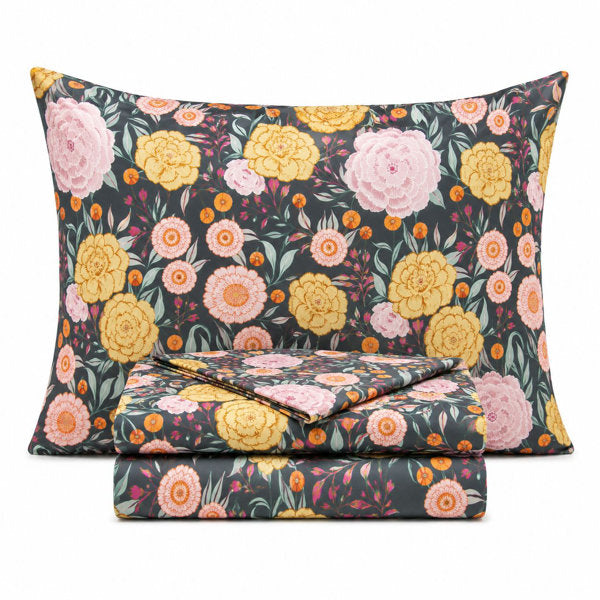 Microfiber Floral Fitted Sheet