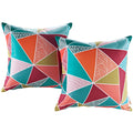 Modway Outdoor Indoor Two All Weather Patio Throw Pillows (Set of 2)