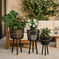 Better Hurry 94 sold in 5 days 3 Colors Neutral Boho Wicker Planter Stand Set, Versatile Indoor Garden Decor