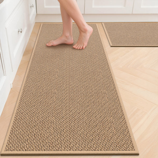 Non-Slip Kitchen Rugs,Machine Washable Absorbent Kitchen Mat (Set of 2)
