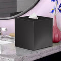 Oneita Tissue Box | Metal Boutique Tissue Box Cover | Stainless Steel Square Facial Tissue Box Holder | Black Nickel Finish