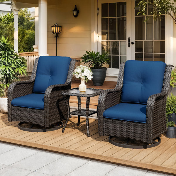 Outdoor 4"Deep Seat Cushion Set With Olefin Fabric (Cushions Only)