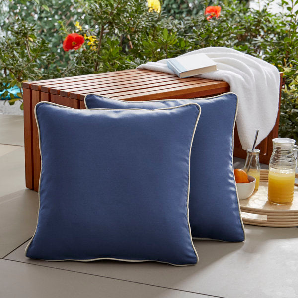 , 5 Sizes Outdoor Square Pillow Cover & Insert (Set of 2)