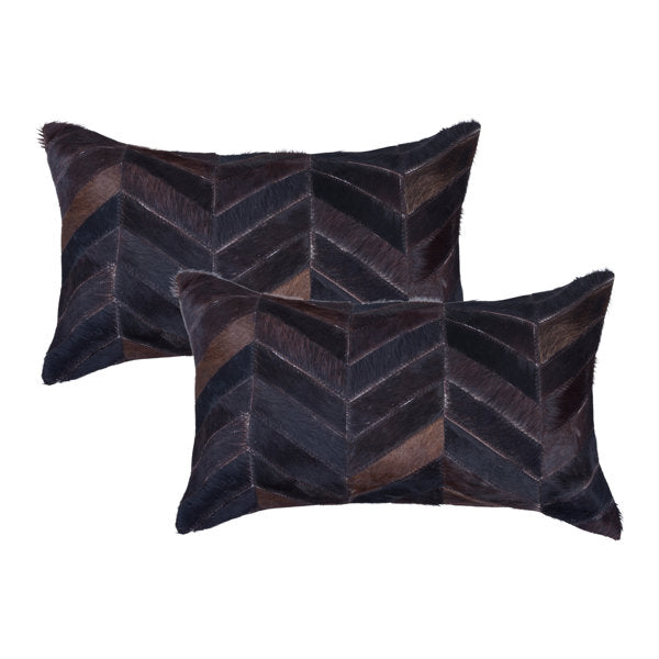 Rectangular Leather Pillow Cover and Insert (Set of 2)