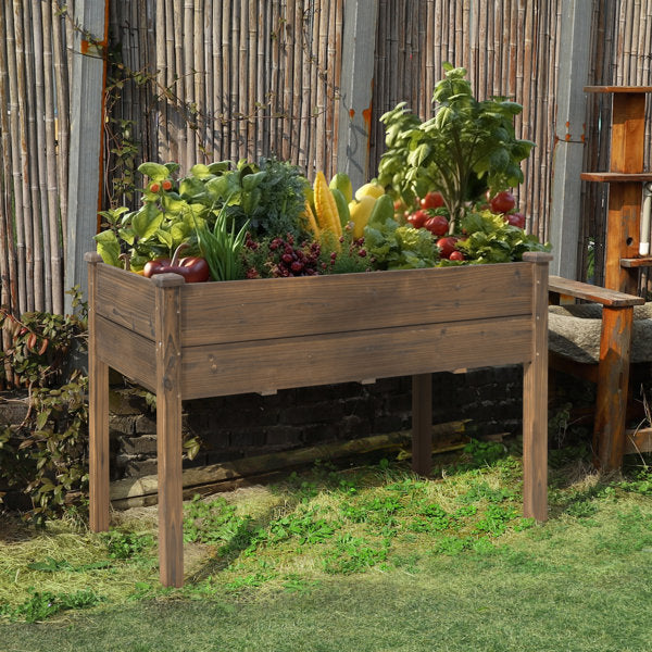 Better Hurry 66 sold in 5 days 5 Colors, 4 Sizes Rigney Outdoor Fir Wood Elevated Planter with Fabric Liner & Drainage Holes