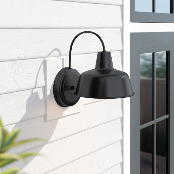 , 2 Sizes Sena Outdoor Steel Gooseneck Barn light