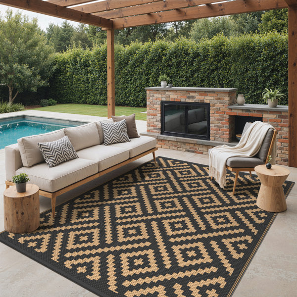 Selling Quickly 34 sold in 5 days 4 Sizes Shimeek Reversible Black / Brown Waterproof Outdoor Mat