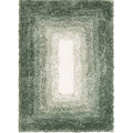 Sparkman Ombre Border Polyester Machine Washable Bath Rug
