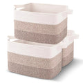 Storage Baskets Set of 3 Woven Cotton Rope