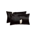 Torino Kobe Cowhide Pillow | 2-Piece | Black & white | 12"x20"