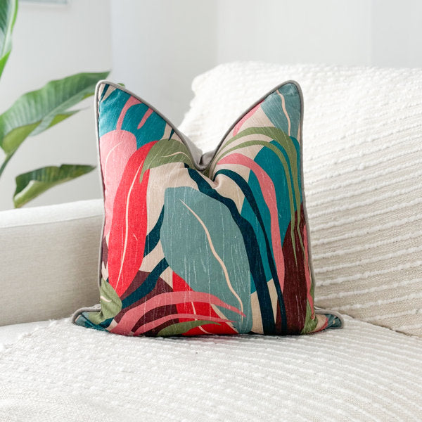 Tropical Floral Pillow Cover