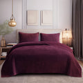 , 3 Sizes Wonderful Velvet 3-piece reversible quilt set